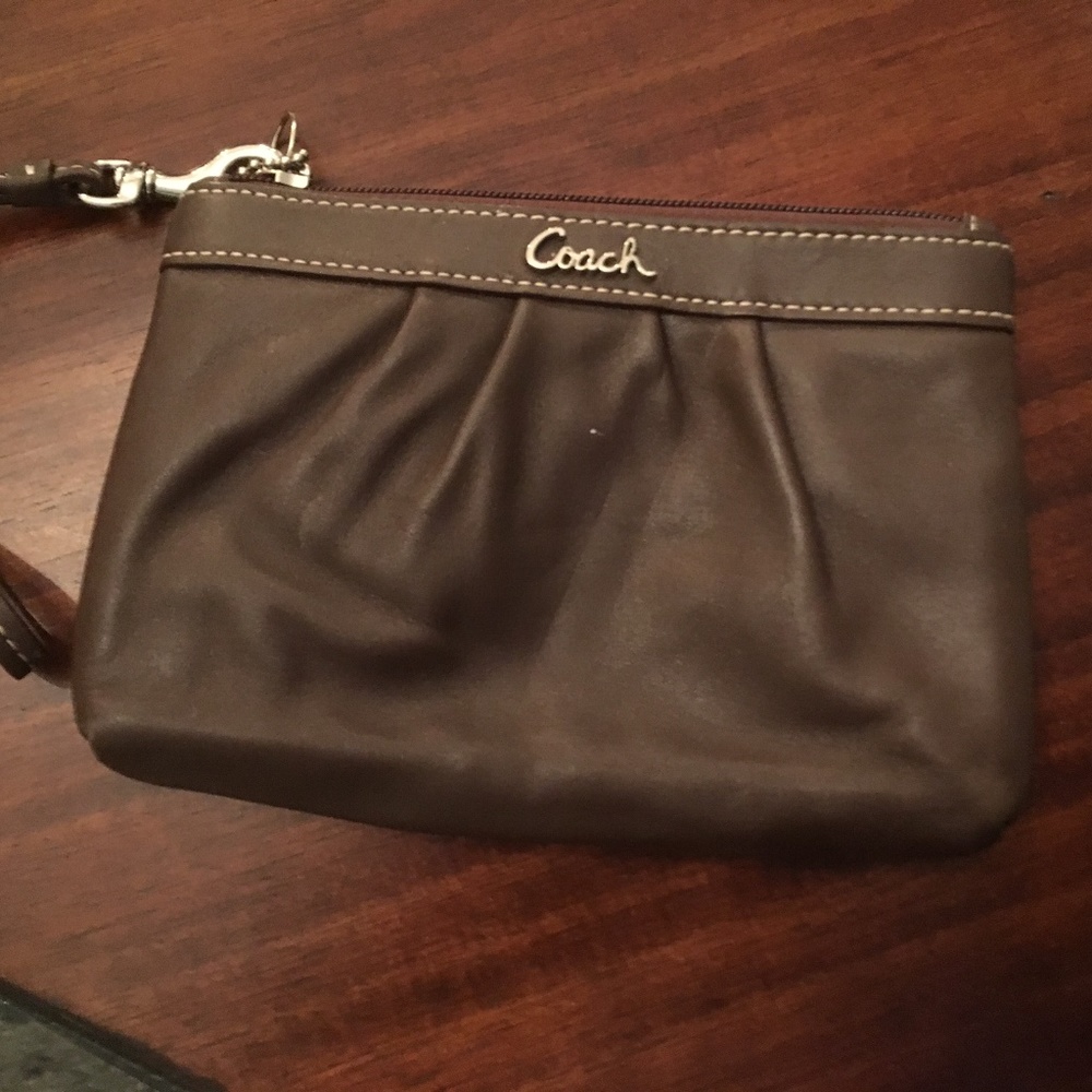 Brown Coach Wristlet